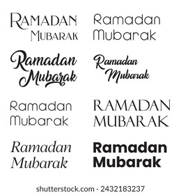 Ramadan Mubarak text styles Ramadan Kareem Islamic month religious event calligraphy fasting typography