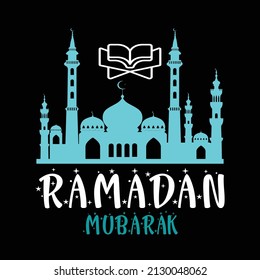 Ramadan Mubarak t-shirt design quotes