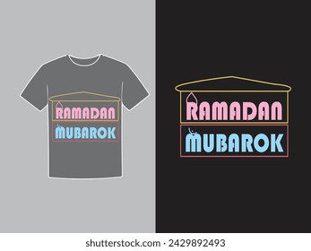 Ramadan Mubarak T-Shirt Design vector template
