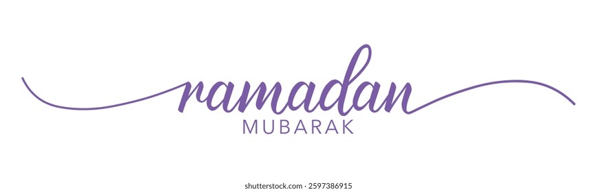 Ramadan Mubarak typography calligraphy text vector signature modern luxury lettering for holy month banner, poster others