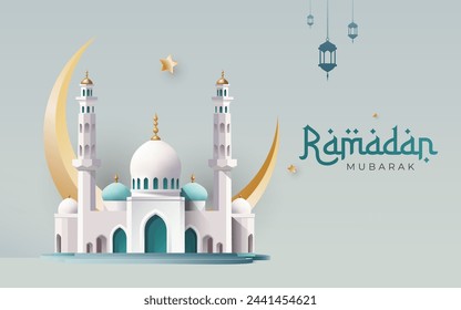 Ramadan Mubarak Vector Background Design Template 