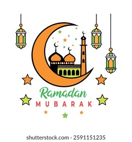 Ramadan mubarak vector design art