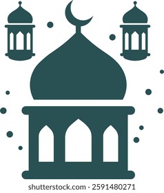 Ramadan Mubarak vector icon design