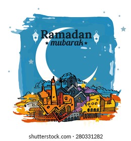 Ramadan  mubarak vector illustration