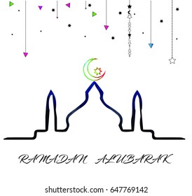 Ramadan Mubarak Vector illustration