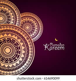 Ramadan Mubarak, Vector Illustration or Wallpaper design based on Beautiful Floral background for Muslim Holy Month Ramadan Kareem.