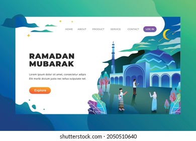 Ramadan Mubarak - Vector Landing Page