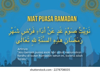 Ramadan Mubarak - Página De Inicio De Vectores Ramadán Ayunando La Intención Leyendo: Árabe, latino y su significado