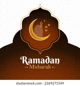 Ramadan Mubarak vector poster design