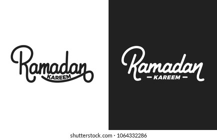 Ramadan. Muslim holiday congratulations lettering design. Ramadan Kareem holiday calligraphy design