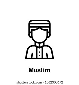 Ramadan muslim outline icon. Element of Ramadan day illustration icon. Signs and symbols can be used for web, logo, mobile app, UI, UX
