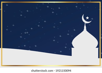 Ramadan nuanced mosque background illustration design