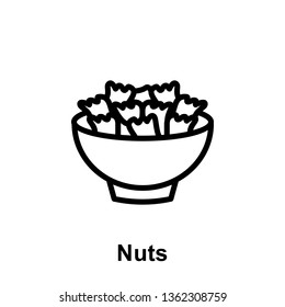 Ramadan nuts outline icon. Element of Ramadan day illustration icon. Signs and symbols can be used for web, logo, mobile app, UI, UX