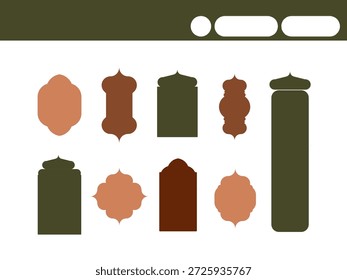 Ramadan Ornamental Islamic Element Set