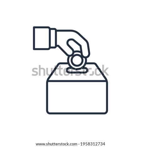 Ramadan outline alms icon vector illustration design, this vector is suitable for icons, logos, illustrations, stickers, books, covers, etc.