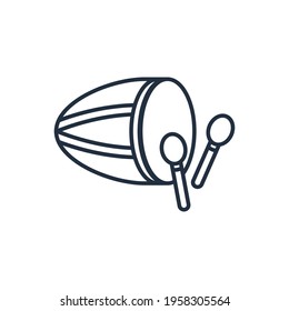 Ramadan outline drum icon vector illustration design, this vector is suitable for icons, logos, illustrations, stickers, books, covers, etc.