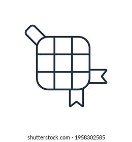 Ramadan outline ketupat icon vector illustration design, this vector is suitable for icons, logos, illustrations, stickers, books, covers, etc.