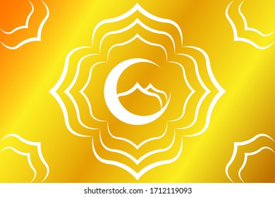 Ramadan patter design with crescent moon