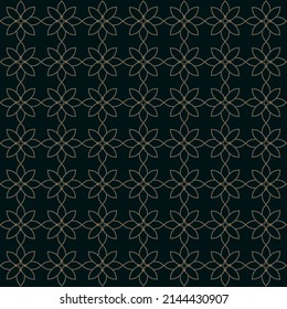 Ramadan Pattern Background Deep Green Flower