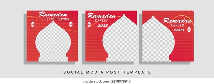 Ramadan post template, social media post template, square flyer and banner, celebrations in the month of Ramadan.