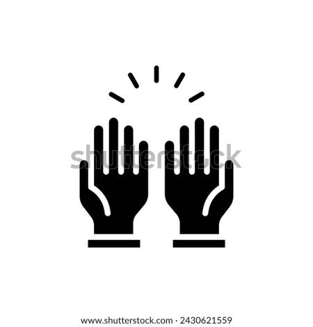 Ramadan Pray Filled Icon Vector Illustration