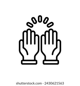 Ramadan Pray Outline Icon Vector Illustration