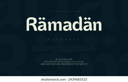 Ramadan premium luxury arabic alphabet letters and numbers. Elegant islamic typography ramadan wedding serif font decorative vintage. Creative vector illustration