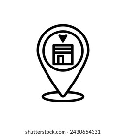 Ramadan Qibla Outline Icon Vektor-Illustration