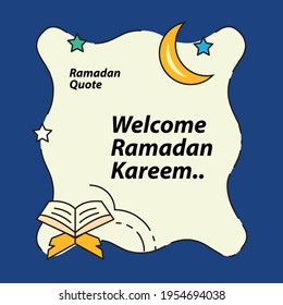Plantilla de diseño de tarjetas de presupuesto de Ramadán. Bienvenido carnet de kareem de ramadan.