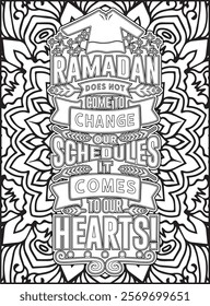 Ramadan Quote Coloring Page. Islamic Quote Coloring Page.