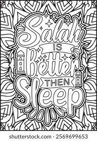 Ramadan Quote Coloring Page. Islamic Quote Coloring Page.