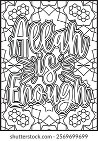 Ramadan Quote Coloring Page. Islamic Quote Coloring Page.