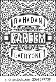 Ramadan Quote Coloring Page. Islamic Quote Coloring Page.