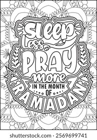 Ramadan Quote Coloring Page. Islamic Quote Coloring Page.