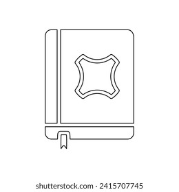 Ramadan Quran or Islamic Book Koran or Holy Quran in outline icon. Trendy style ramadan graphic element resources for many purposes.