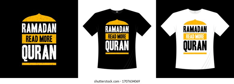 ramadan read more Quran typography t-shirt design