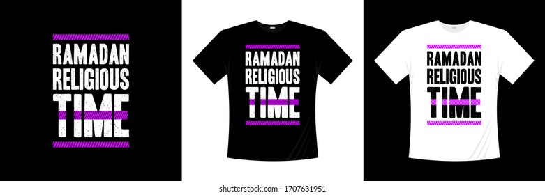 ramadan religious time typography t-shirt design
