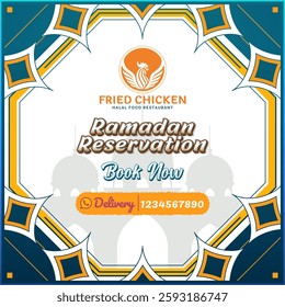 Ramadan reservation post design for friedchicken restaurant