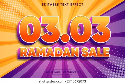 Ramadan Sale 0303 with Editable Text Effect and Vibrant Background.