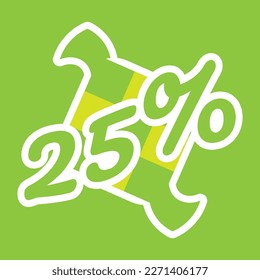 Ramadan Sale 25 Percent Discount Tag	