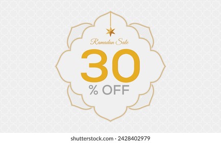 ramadan sale 30% off, ramadan sale template 30% off vector, ramadan sale vector art
