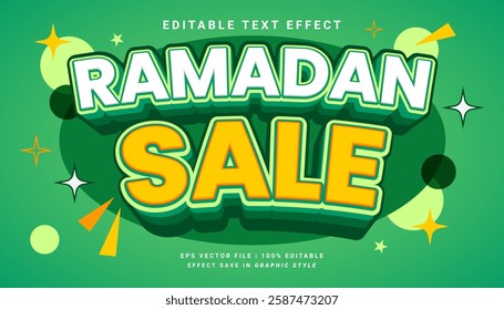 Ramadan sale 3d editable text effect template