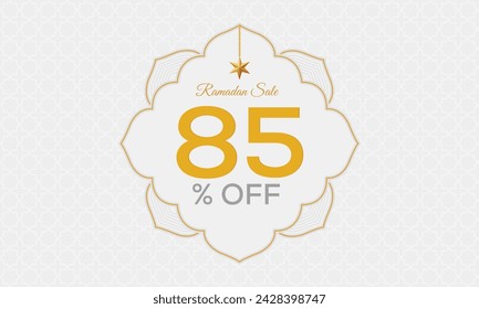 
ramadan sale 85% off, ramadan sale template 85% off vector, ramadan sale vector art