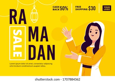 ramadan sale background stock vector