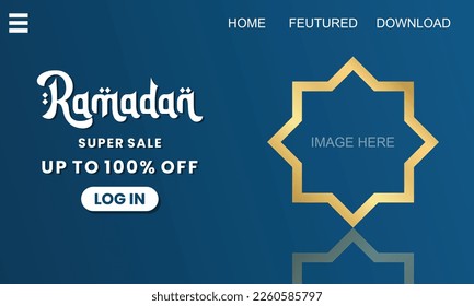 ramadan sale banner design template, for social media template or web design