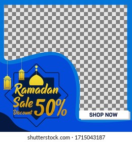 Ramadan sale banner promotion social media post template for islamic festival