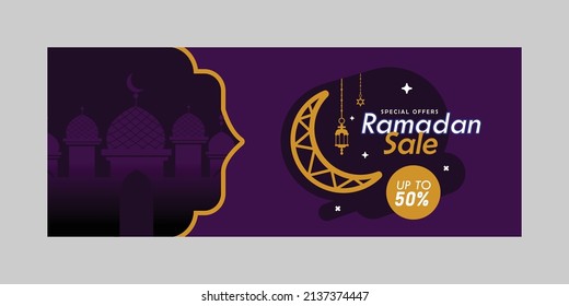 Ramadan sale banner promotion template design