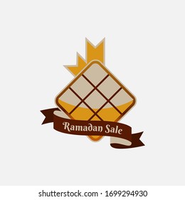 Ramadan sale banner tag vector illustration template