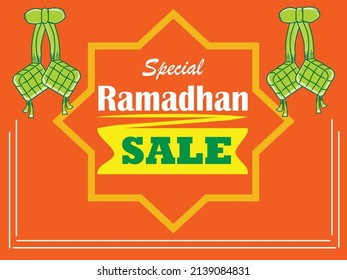 Ramadan sale banner template promotion design,  suitable for web promotion and social media, vector illustration.