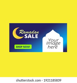 Ramadan sale banner vector graphic for any business.